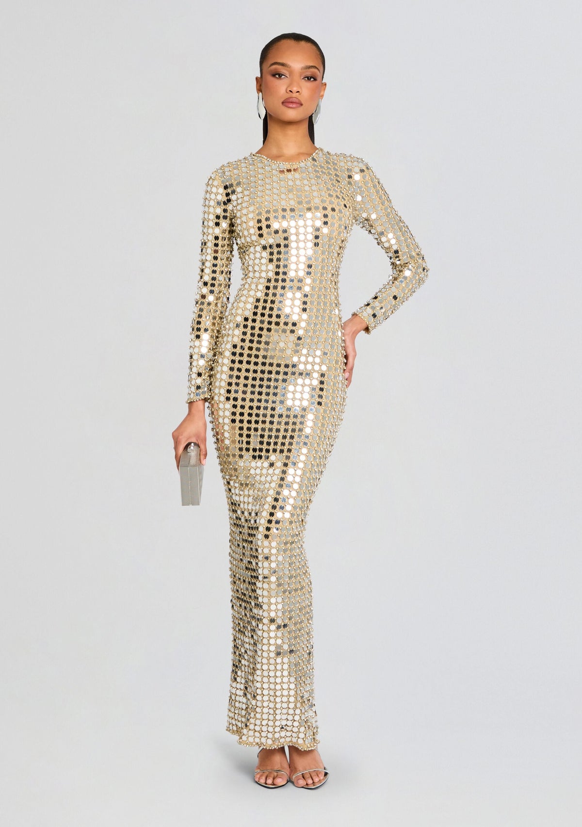 Rialta Sequin Dress by retrofête in Champagne Dust, product image 1