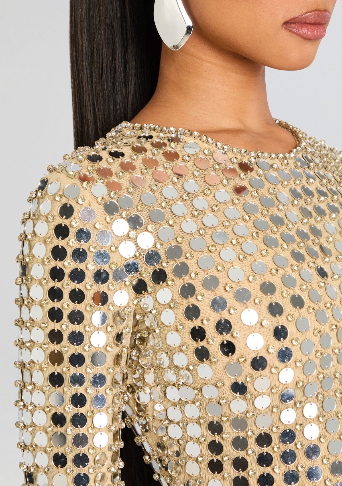Rialta Sequin Dress by retrofête in Champagne Dust, product image 2