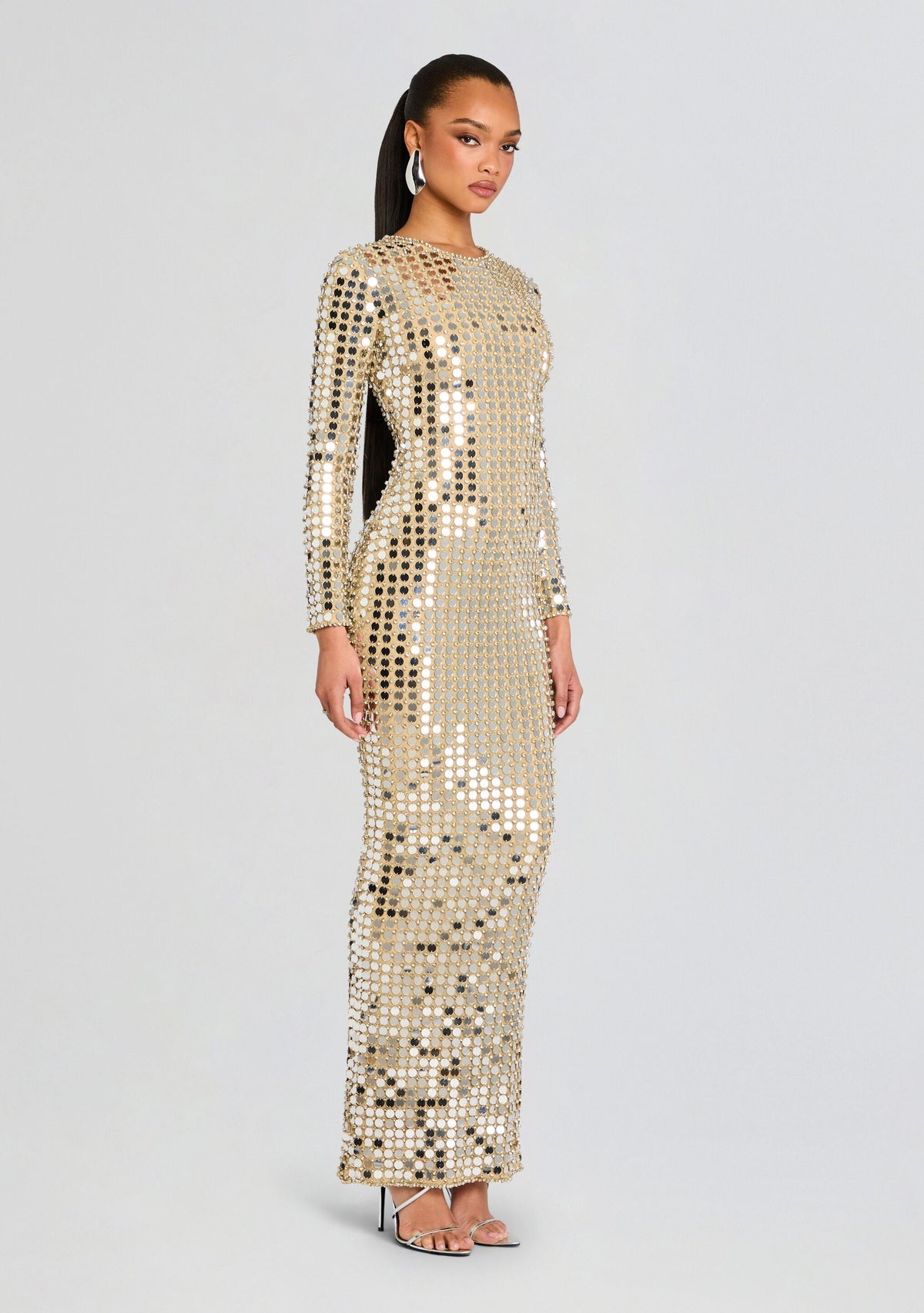 Rialta Sequin Dress by retrofête in Champagne Dust, product image 3