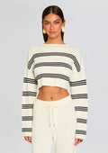 Sharlie Sweater by SEROYA in Eggshell/ Black, product image 1