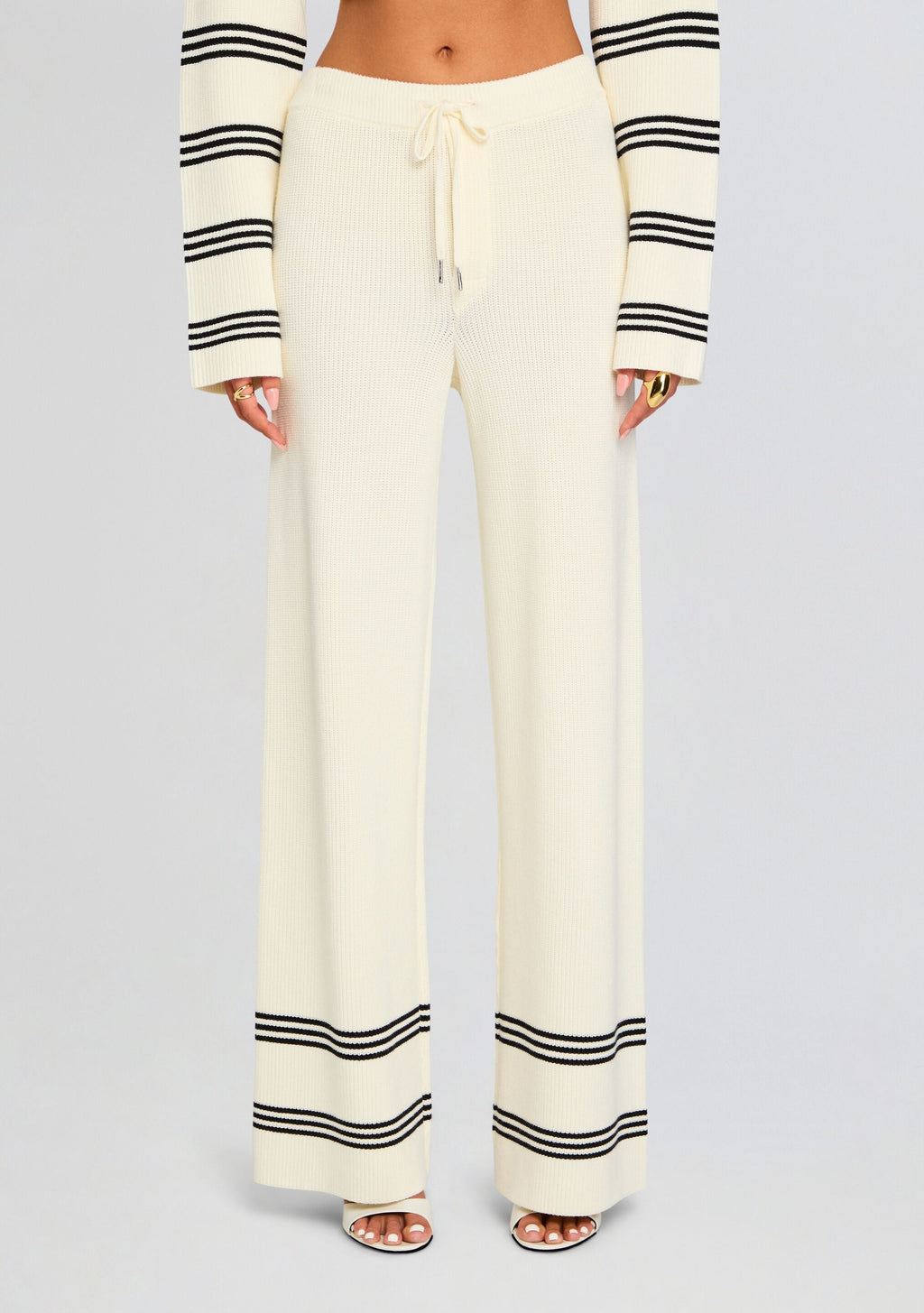 Poe Pant by SEROYA in Eggshell/ Black, product image 1