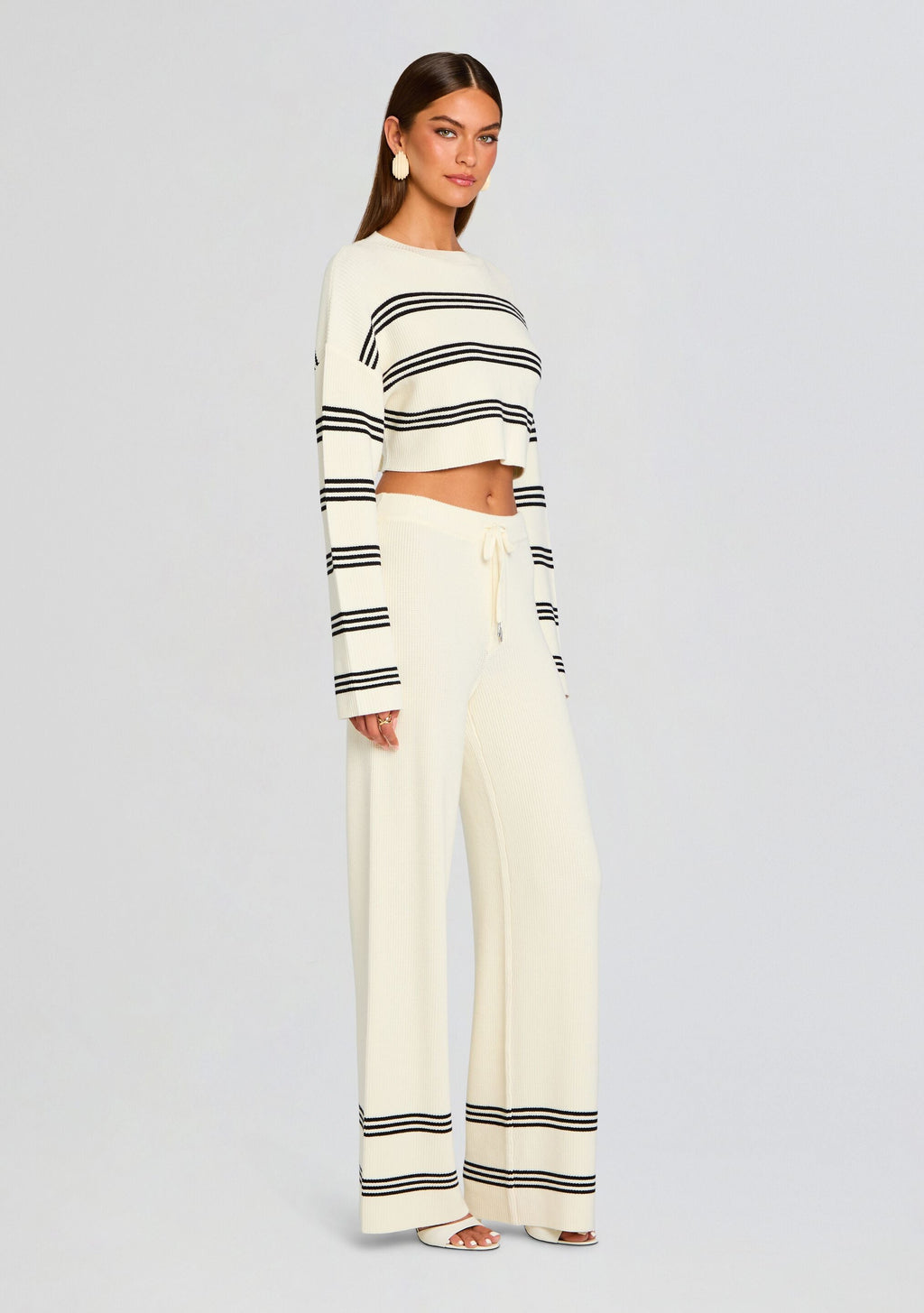 Sharlie Sweater by SEROYA in Eggshell/ Black, product image 3