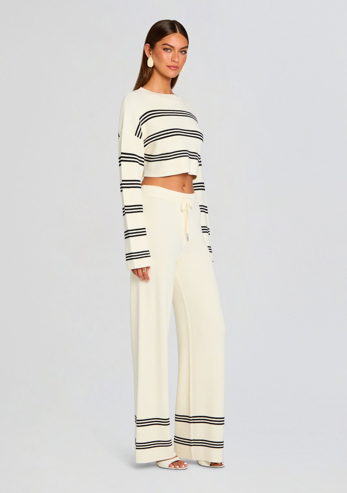 Sharlie Sweater by SEROYA in Eggshell/ Black, product image 3