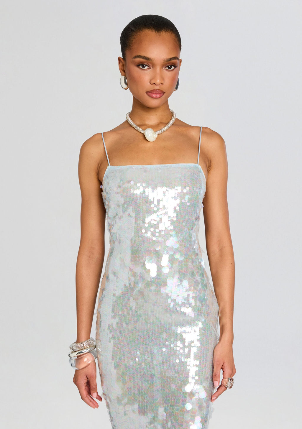 Alana Sequin Dress by retrofête in Ice Blue, product image 6