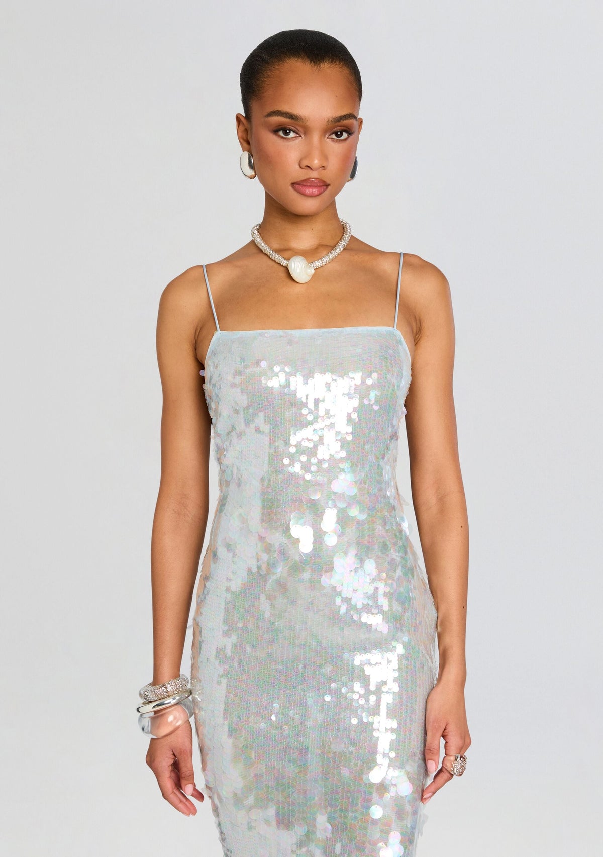 Alana Sequin Dress by retrofête in Ice Blue, product image 6