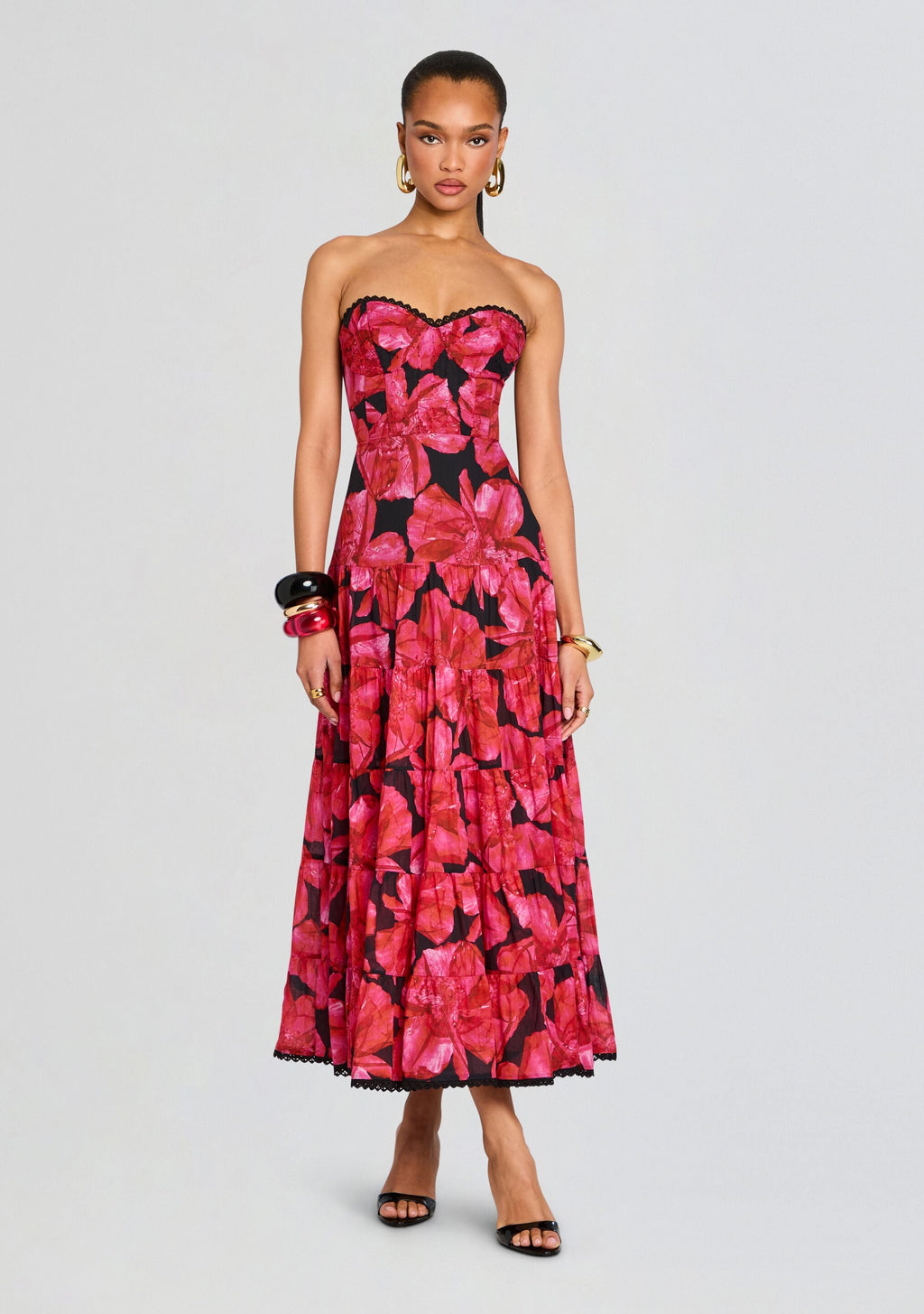 Ambar Long Dress by Charo Ruiz in Black Blossom, product image 1