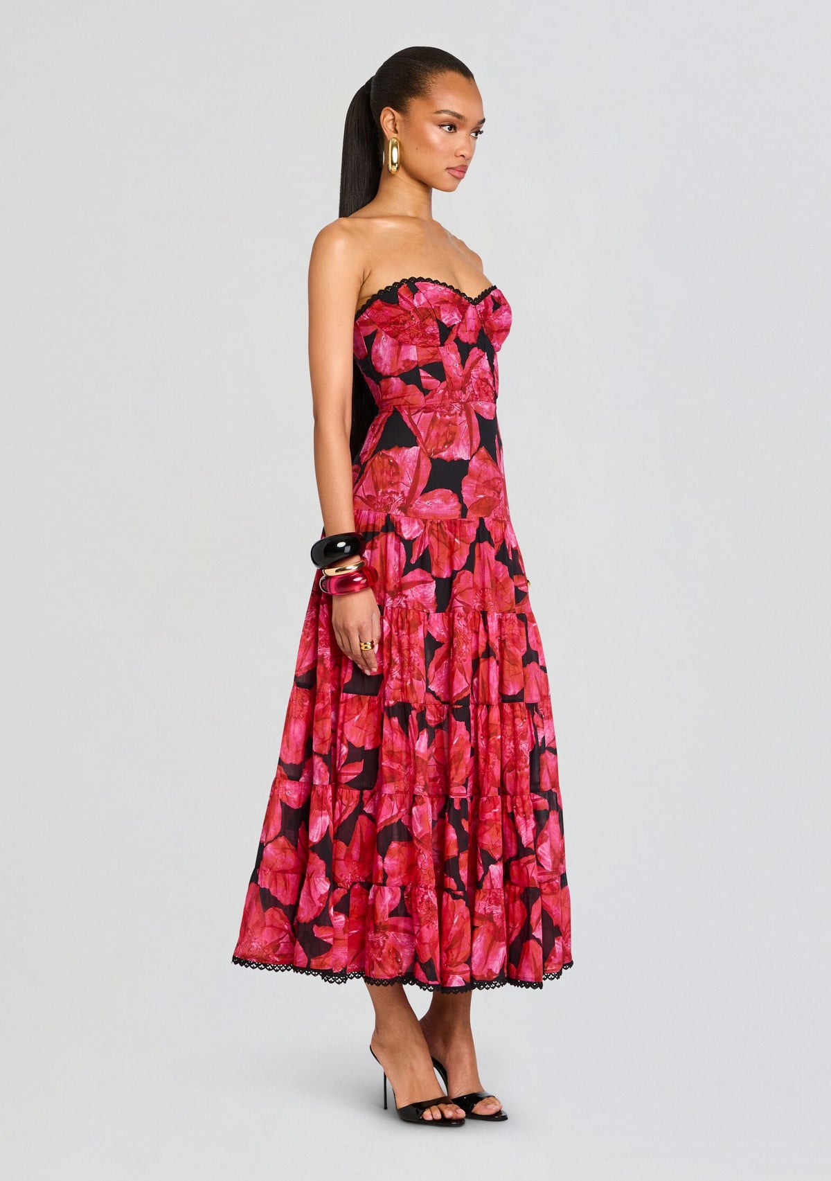 Ambar Long Dress by Charo Ruiz in Black Blossom, product image 3