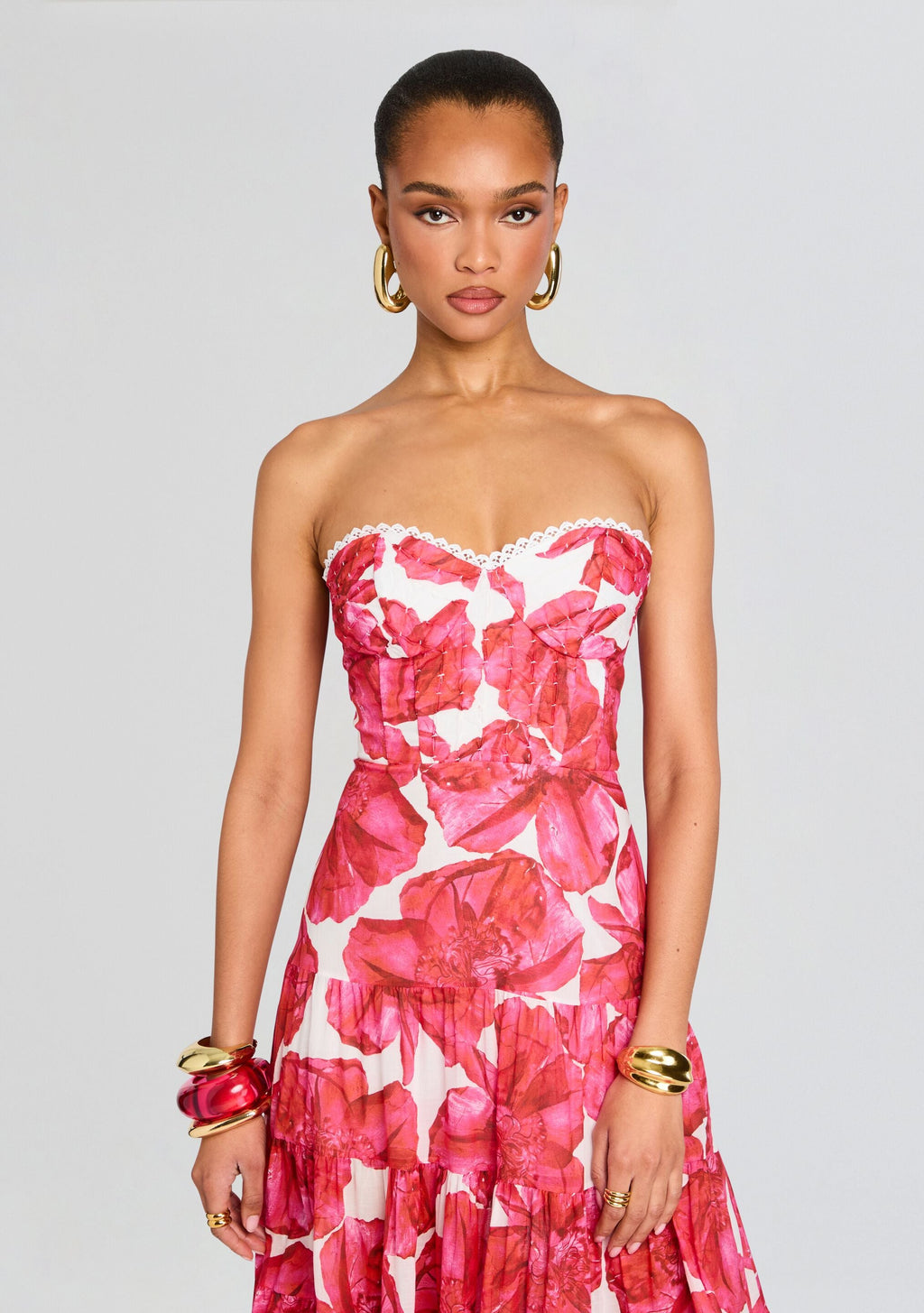 Ambar Long Dress by Charo Ruiz in White Blossom, product image 5