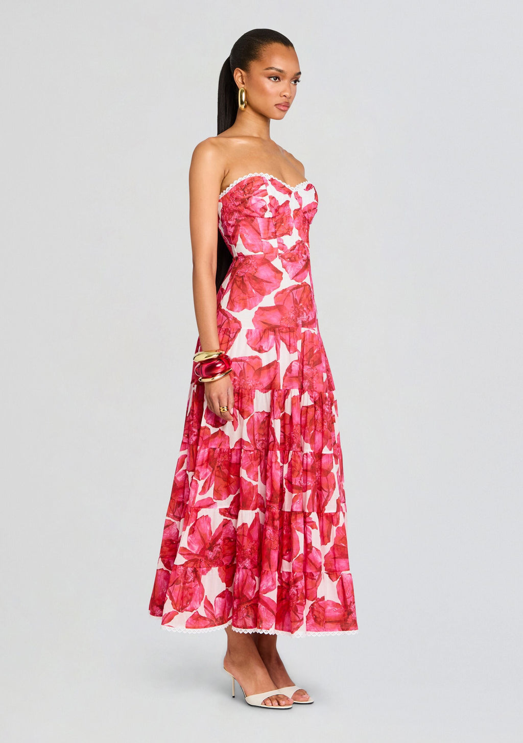 Ambar Long Dress by Charo Ruiz in White Blossom, product image 3