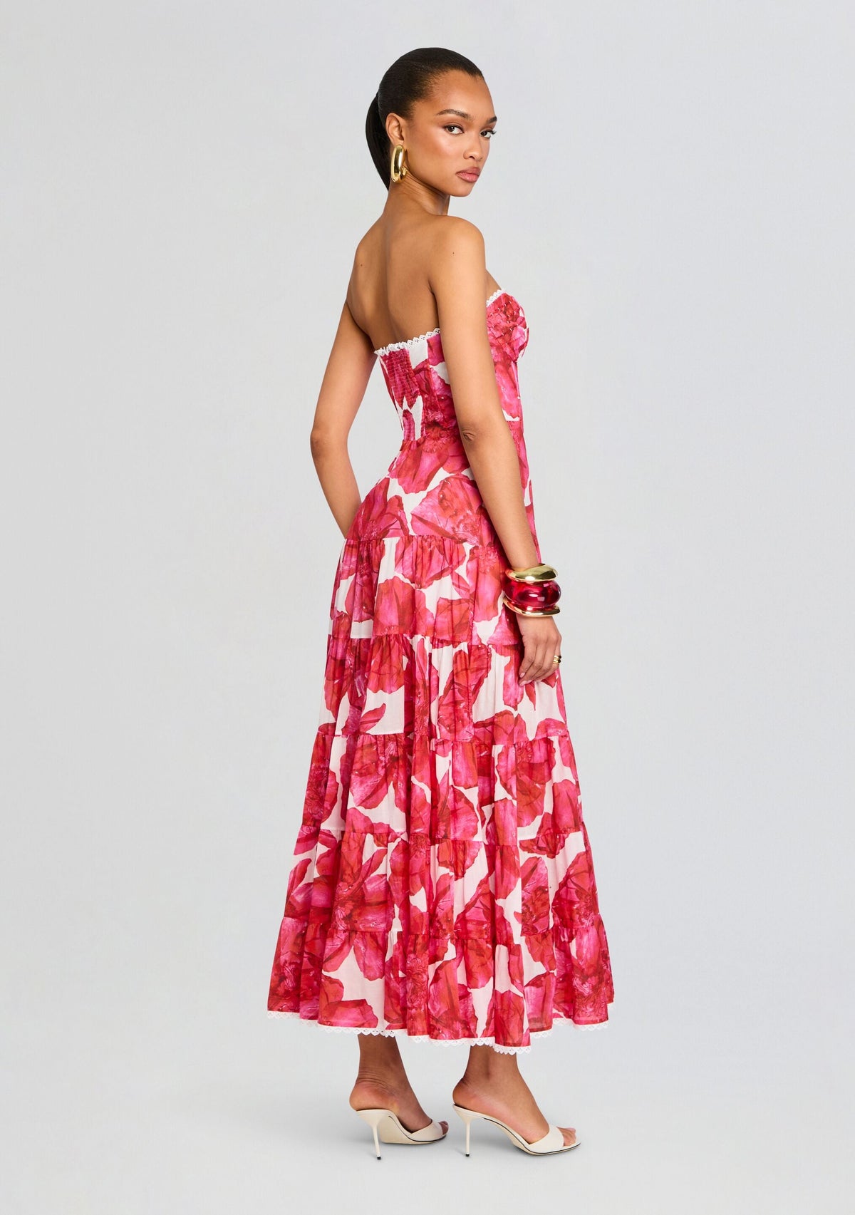 Ambar Long Dress by Charo Ruiz in White Blossom, product image 4