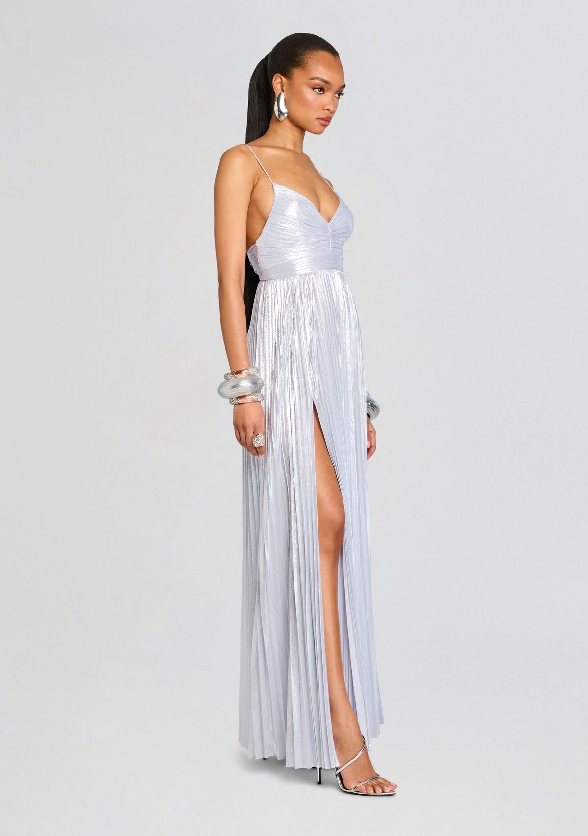 Carolina Dress by retrofête in Metallic Cloud, product image 3