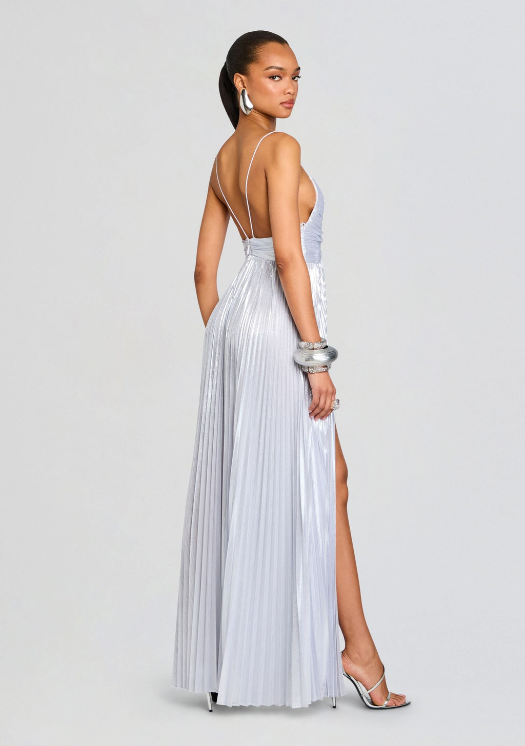 Carolina Dress by retrofête in Metallic Cloud, product image 4