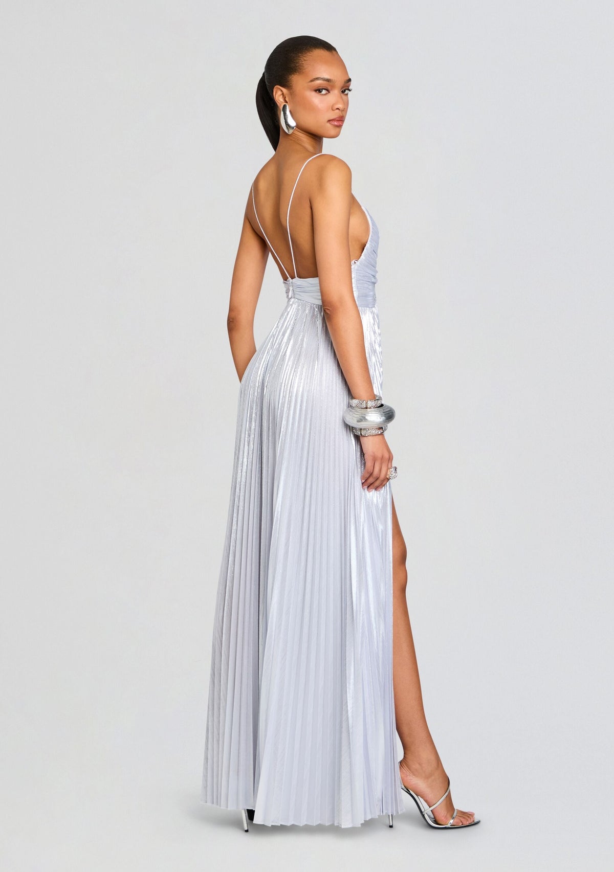 Carolina Dress by retrofête in Metallic Cloud, product image 4