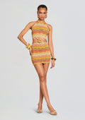 Dania Metallic Crochet Dress by retrofête in Metallic Multi, product image 1