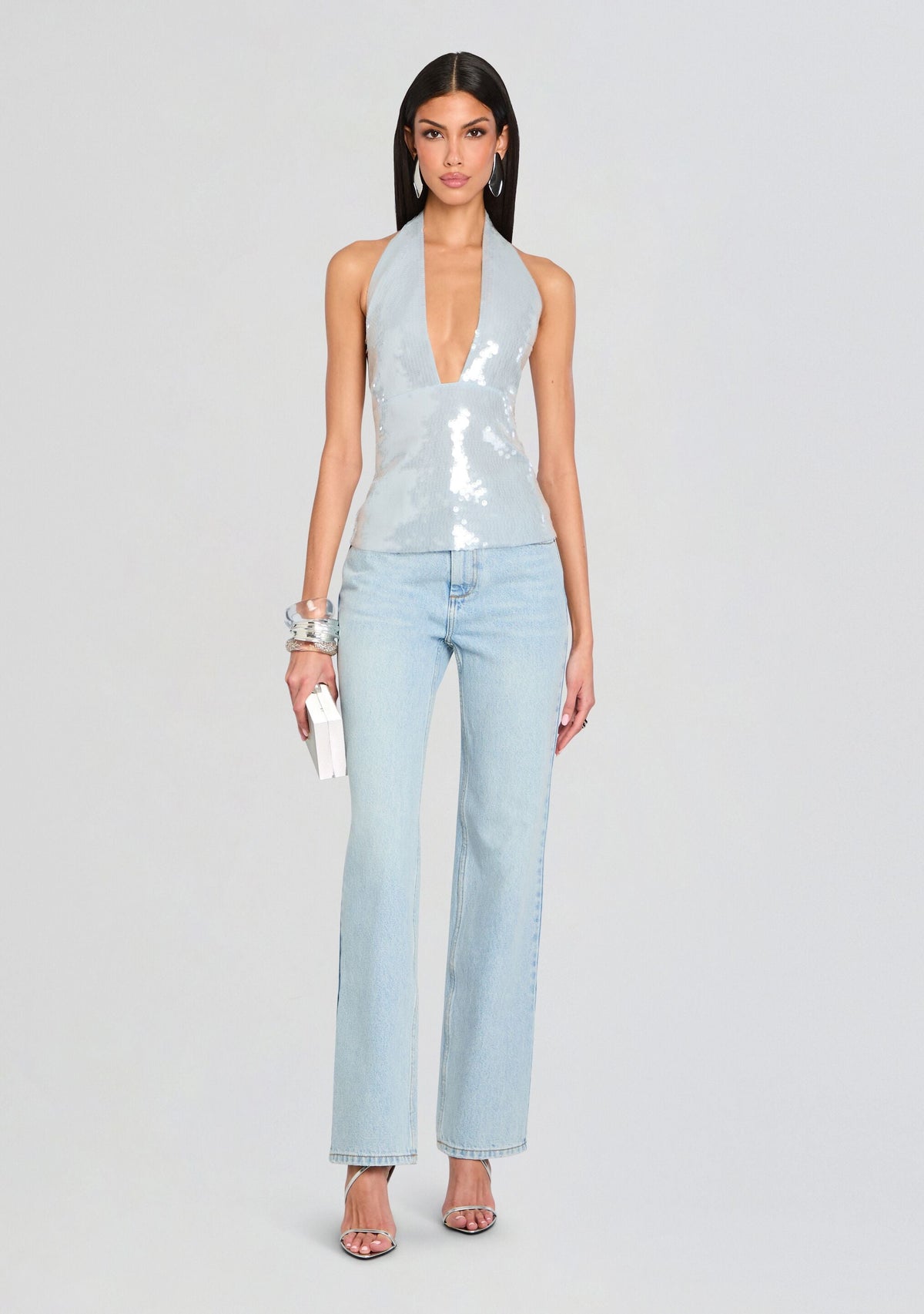 Joy Sequin Top by retrofête in Dove, product image 2