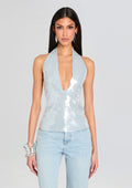 Joy Sequin Top by retrofête in Dove, product image 1