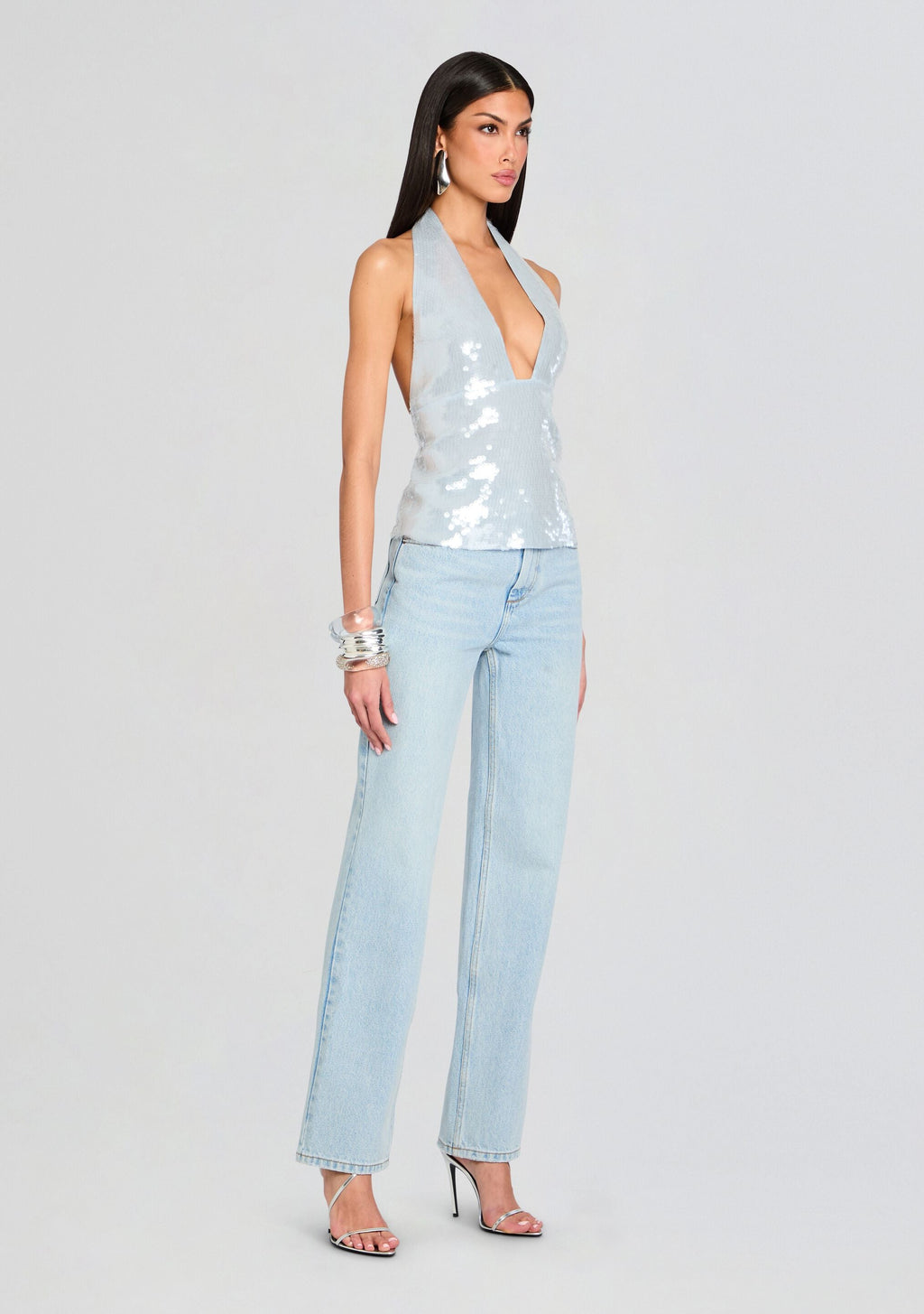 Joy Sequin Top by retrofête in Dove, product image 4