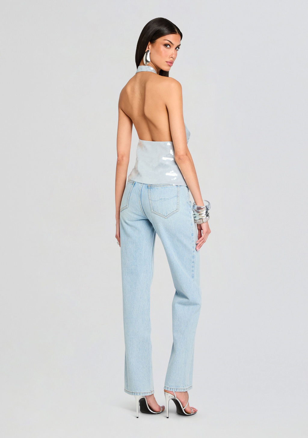 Joy Sequin Top by retrofête in Dove, product image 5