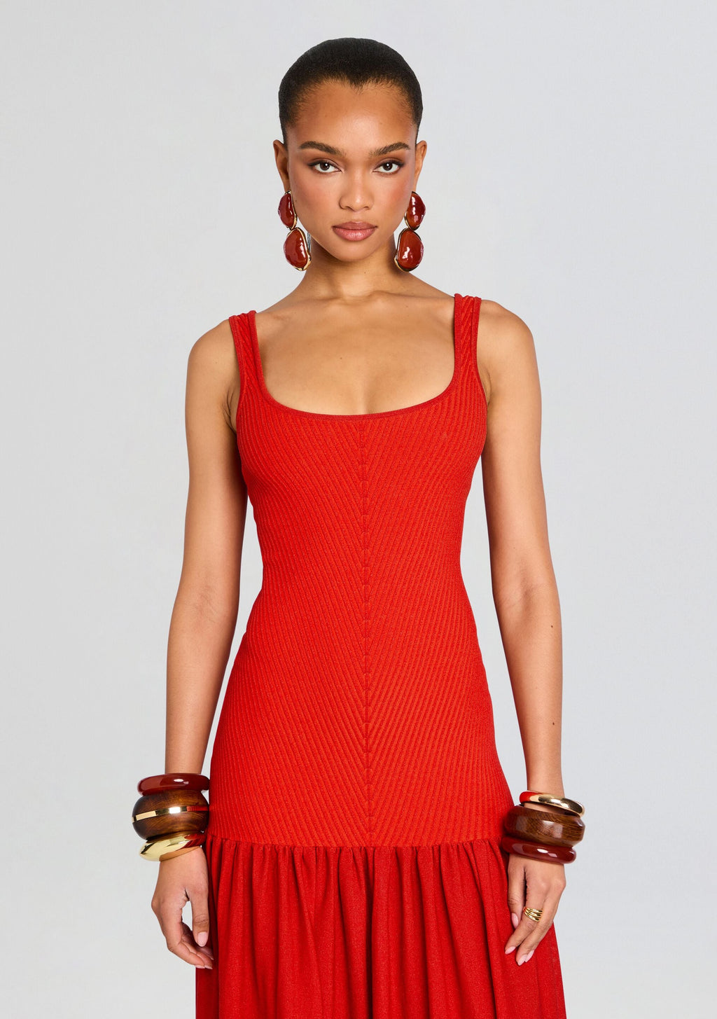 Kennedi Metallic Knit Dress by retrofête in Metallic Geranium, product image 6