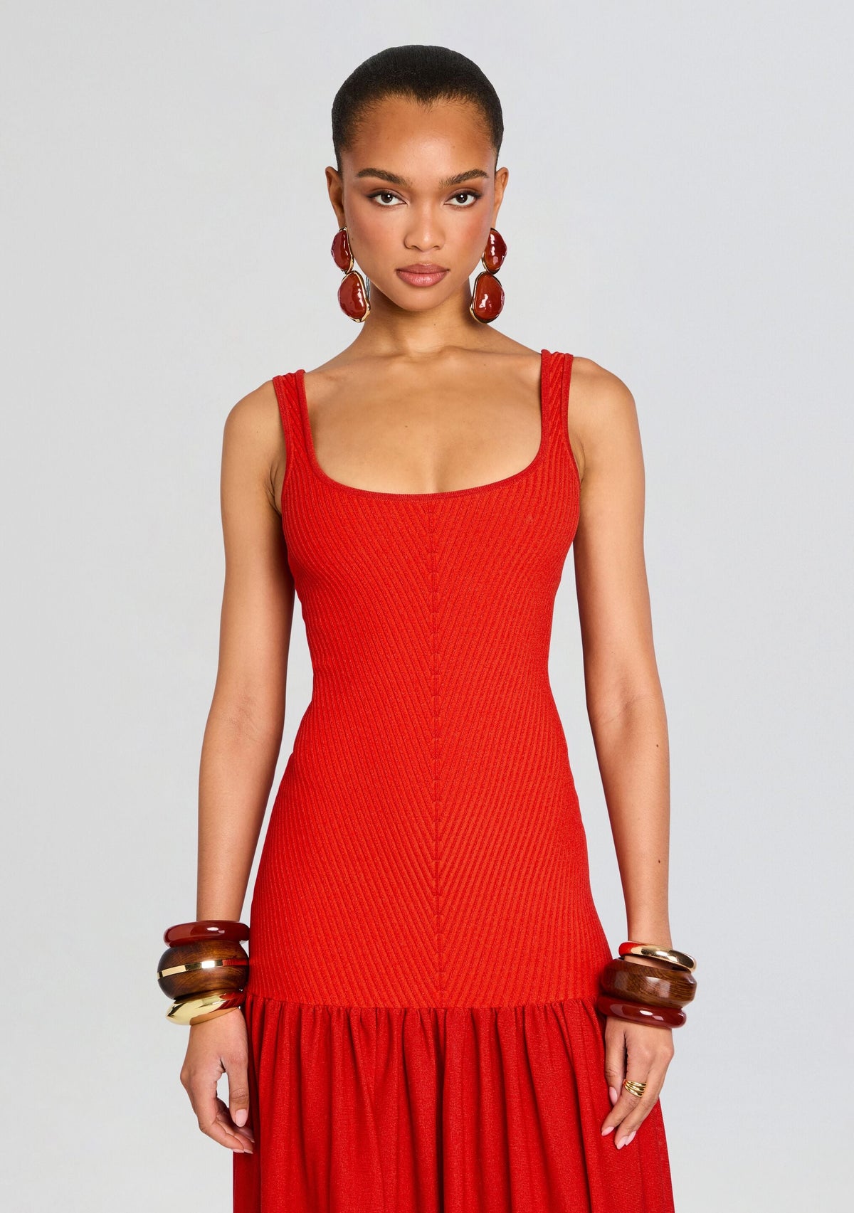 Kennedi Metallic Knit Dress by retrofête in Metallic Geranium, product image 6