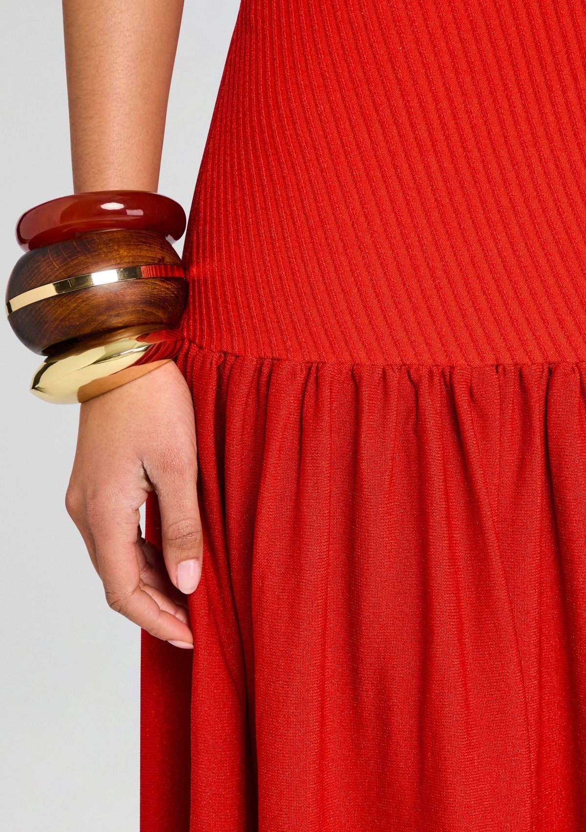 Kennedi Metallic Knit Dress by retrofête in Metallic Geranium, product image 3