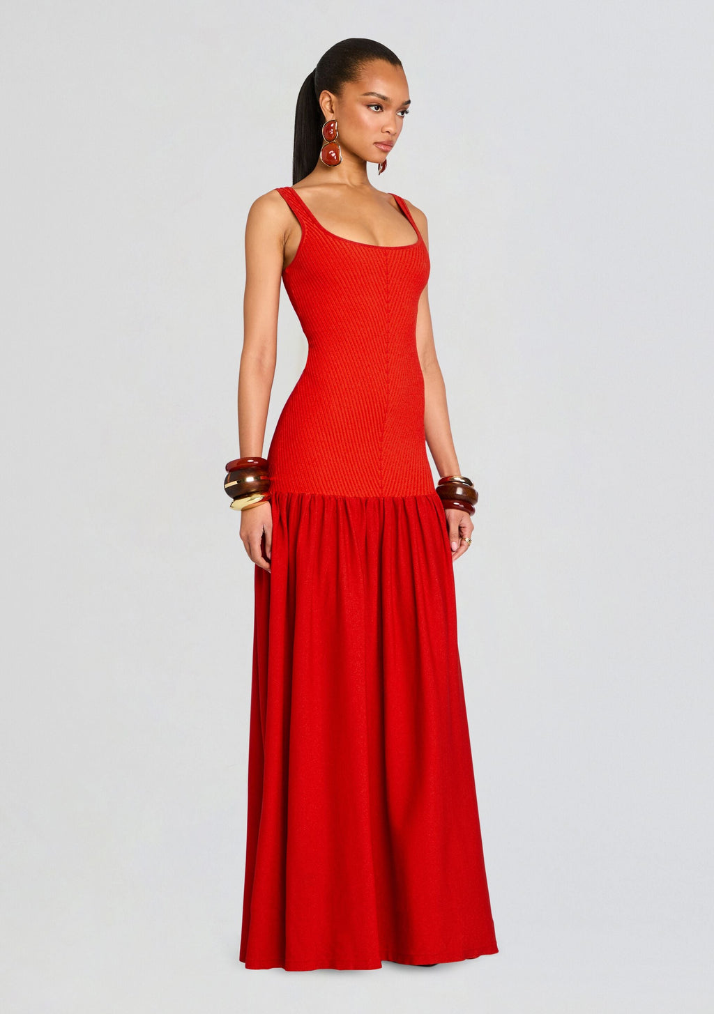 Kennedi Metallic Knit Dress by retrofête in Metallic Geranium, product image 4