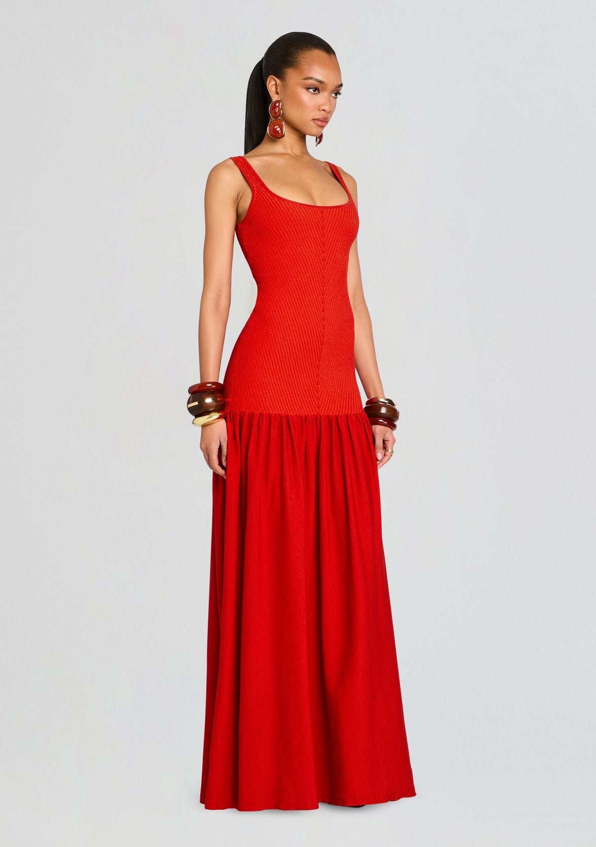 Kennedi Metallic Knit Dress by retrofête in Metallic Geranium, product image 4
