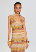 Luz Metallic Crochet Top by retrofête in Metallic Multi, product image 1