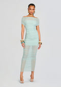 Noel Mesh Midi Dress by SEROYA in Frosted Sea, product image 1