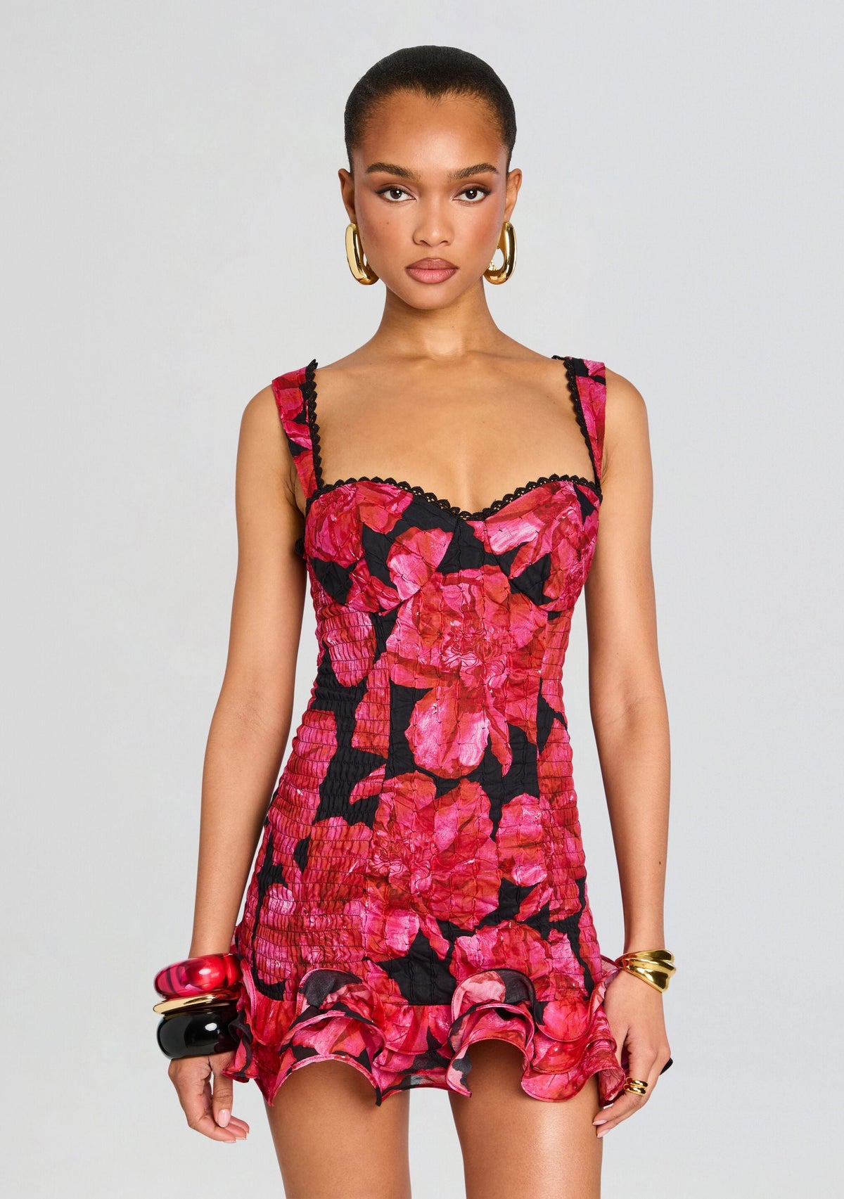 Sunil Short Dress by Charo Ruiz in Black Blossom, product image 5