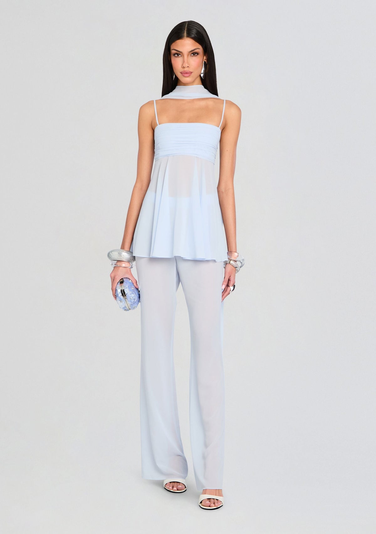 Tamara Top by SEROYA in Ice Blue, product image 5