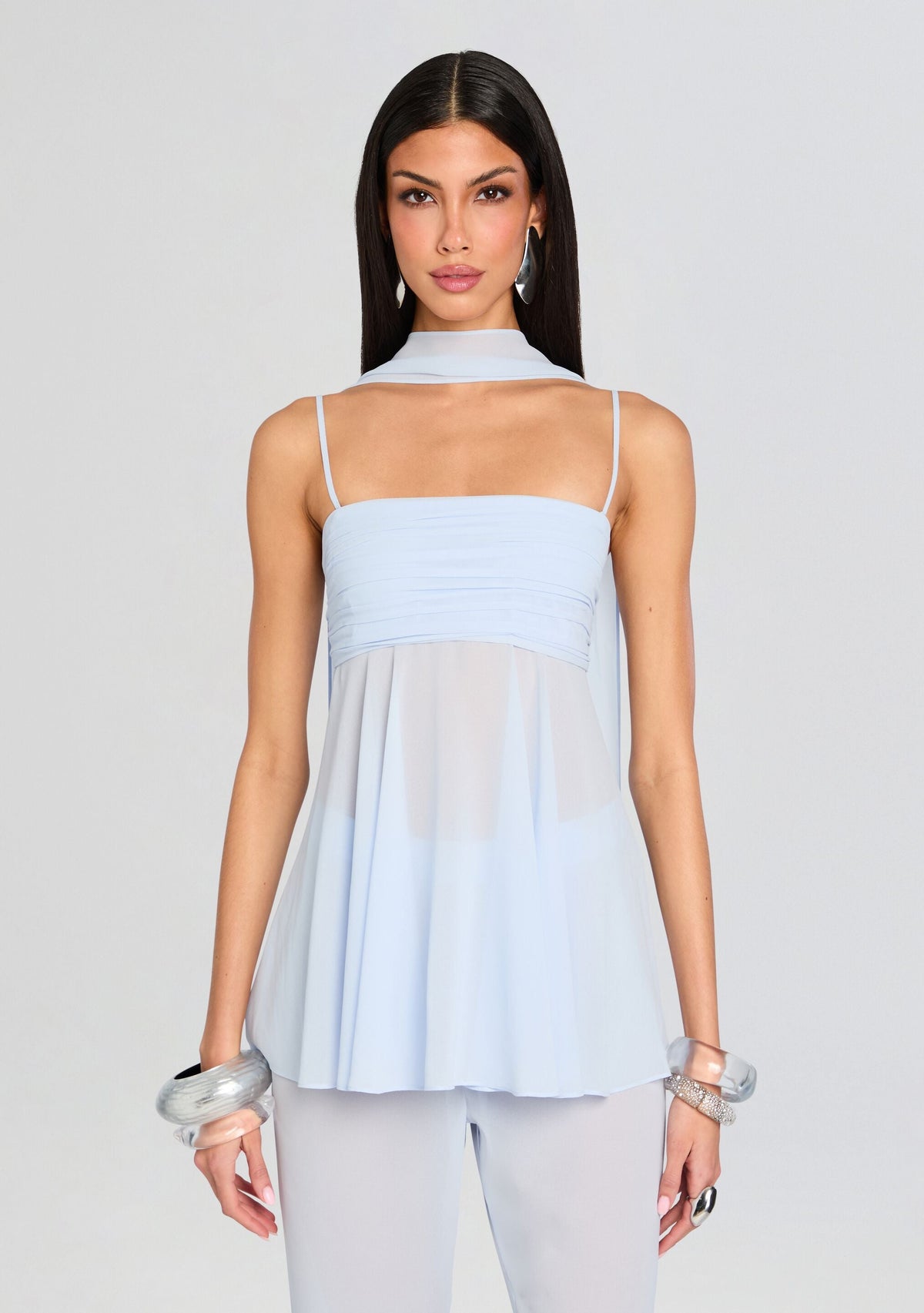 Tamara Top by SEROYA in Ice Blue, product image 1