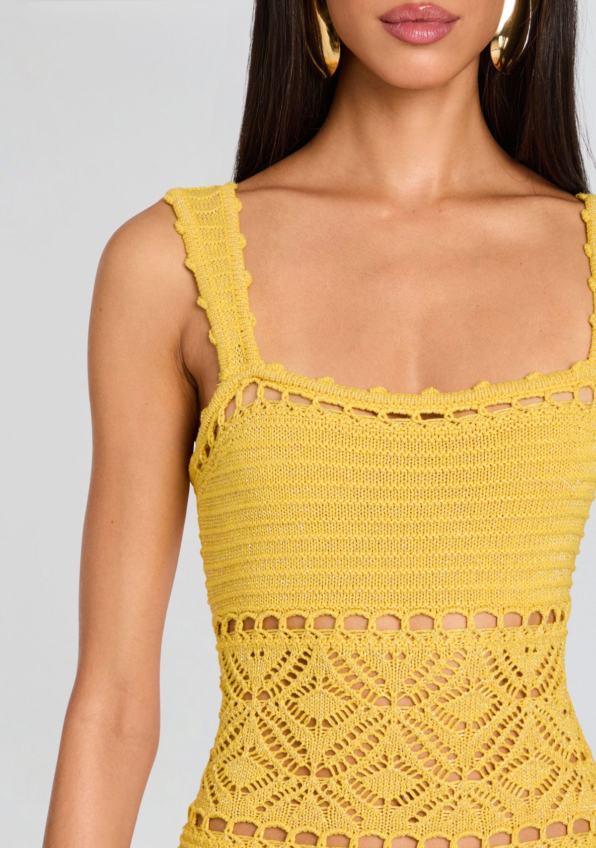 Winona Crochet Dress by retrofête in Sol/Gold, product image 3