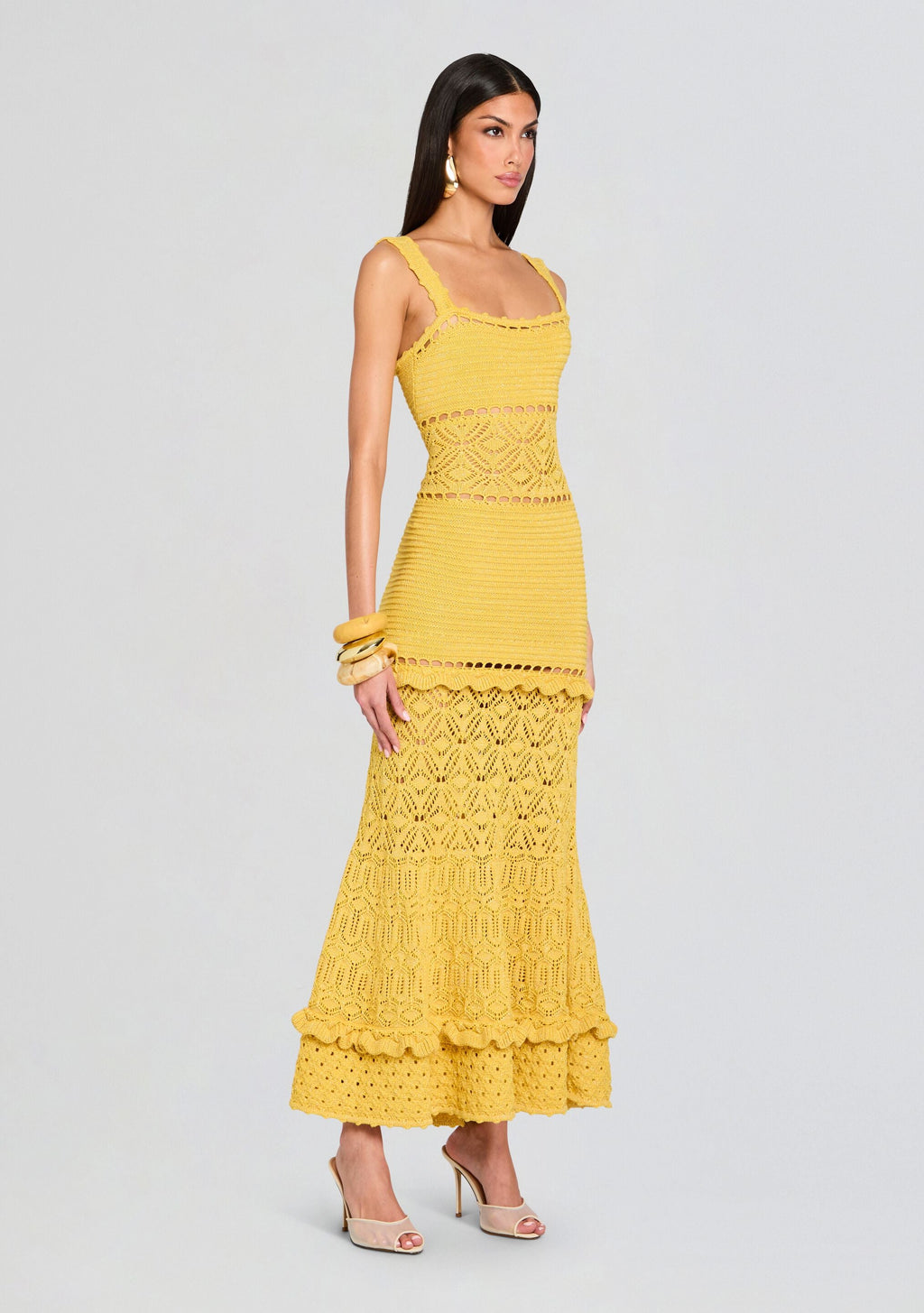 Winona Crochet Dress by retrofête in Sol/Gold, product image 4