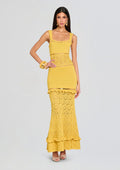 Winona Crochet Dress by retrofête in Sol/Gold, product image 1