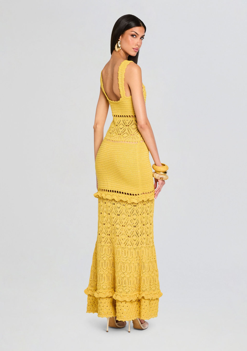 Winona Crochet Dress by retrofête in Sol/Gold, product image 5