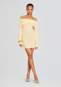 Xen Knit Mini Dress by SEROYA in Pastel Yellow, product image 1