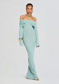 Xenia Knit Maxi Dress by SEROYA in Frosted Sea, product image 1