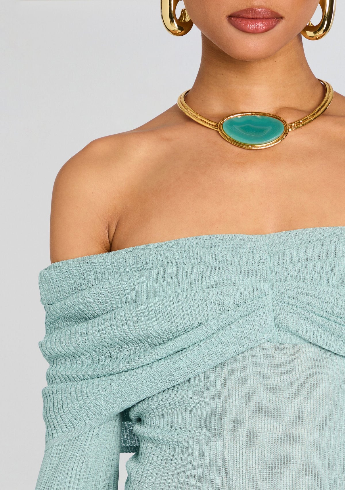 Xenia Knit Maxi Dress by SEROYA in Frosted Sea, product image 2