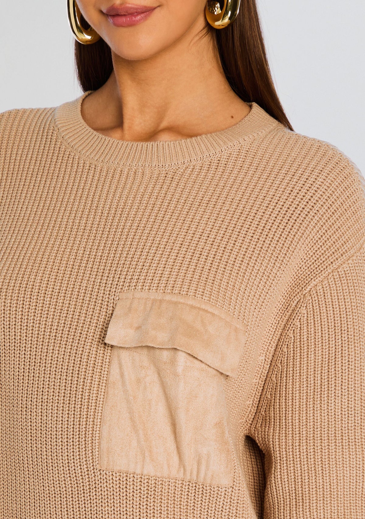 Devin Sweater by SEROYA in Tan, product image 2