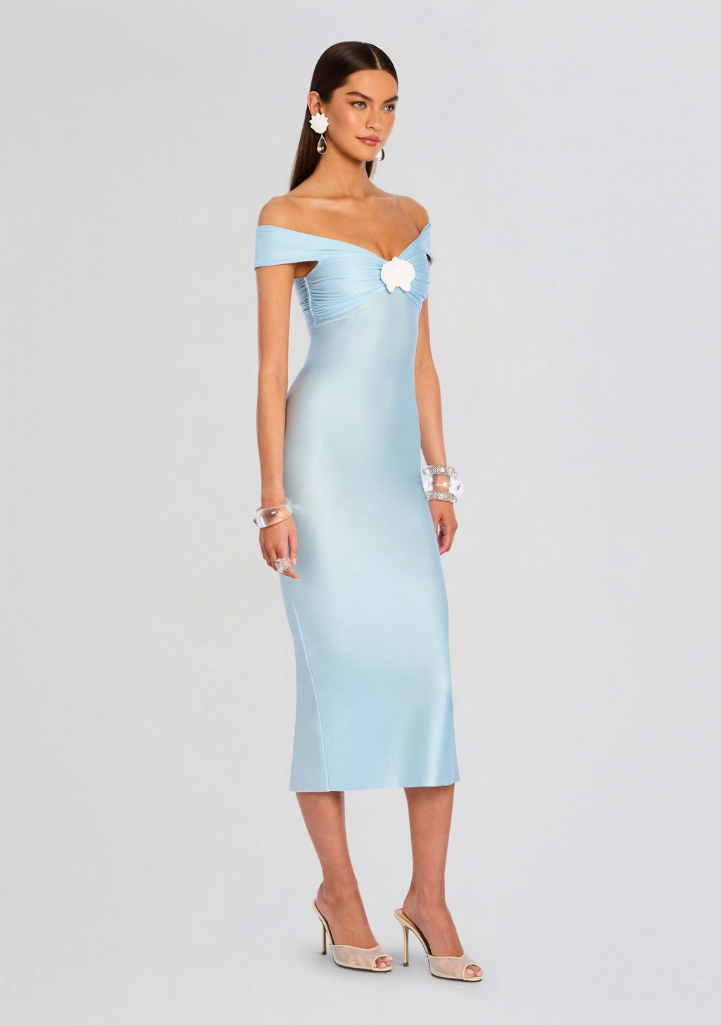 Sorrel Midi Dress by Shani Shemer in Baby Blue, product image 3
