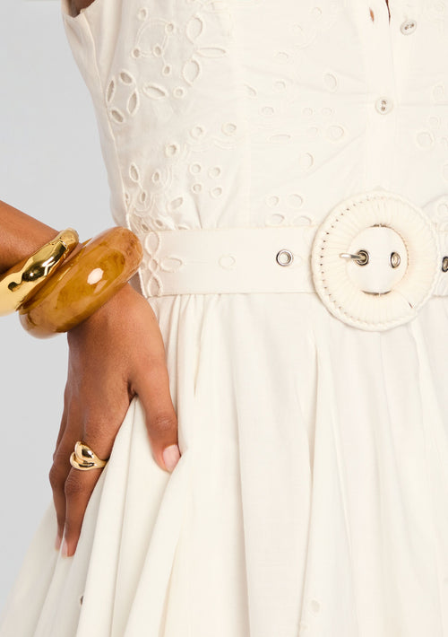 Adya Short Dress by Hemant & Nandita in Off White, product image 2