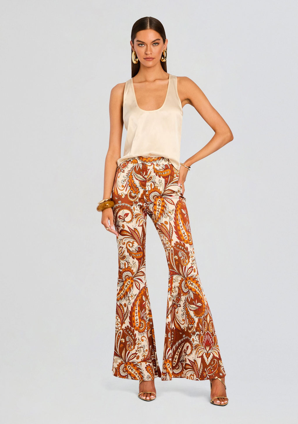 Harmoni Pant by retrofête in Terracotta Paisley, product image 2