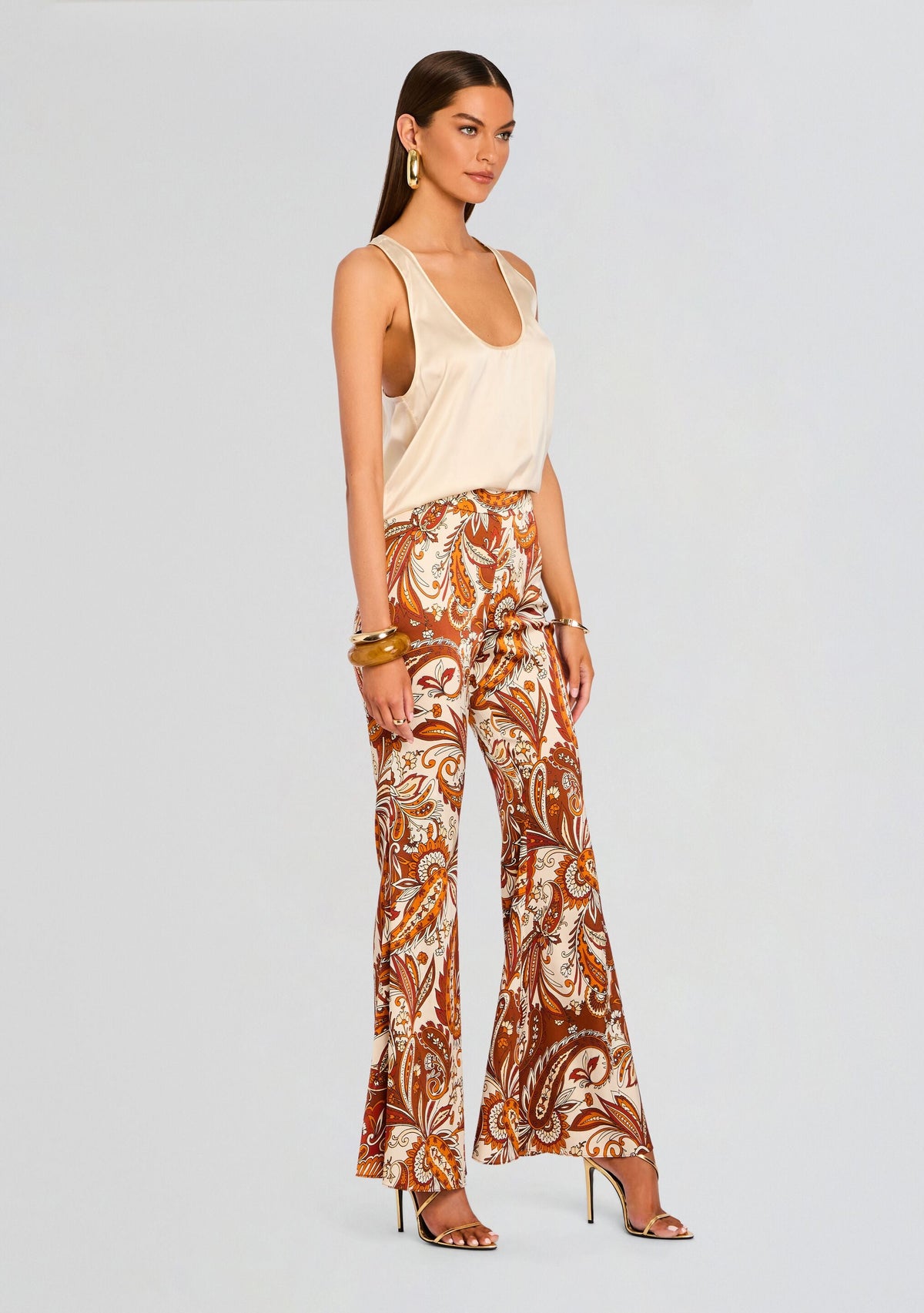 Harmoni Pant by retrofête in Terracotta Paisley, product image 4