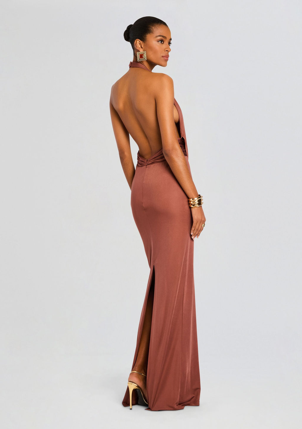 Payton Dress by retrofête in Chestnut, product image 4