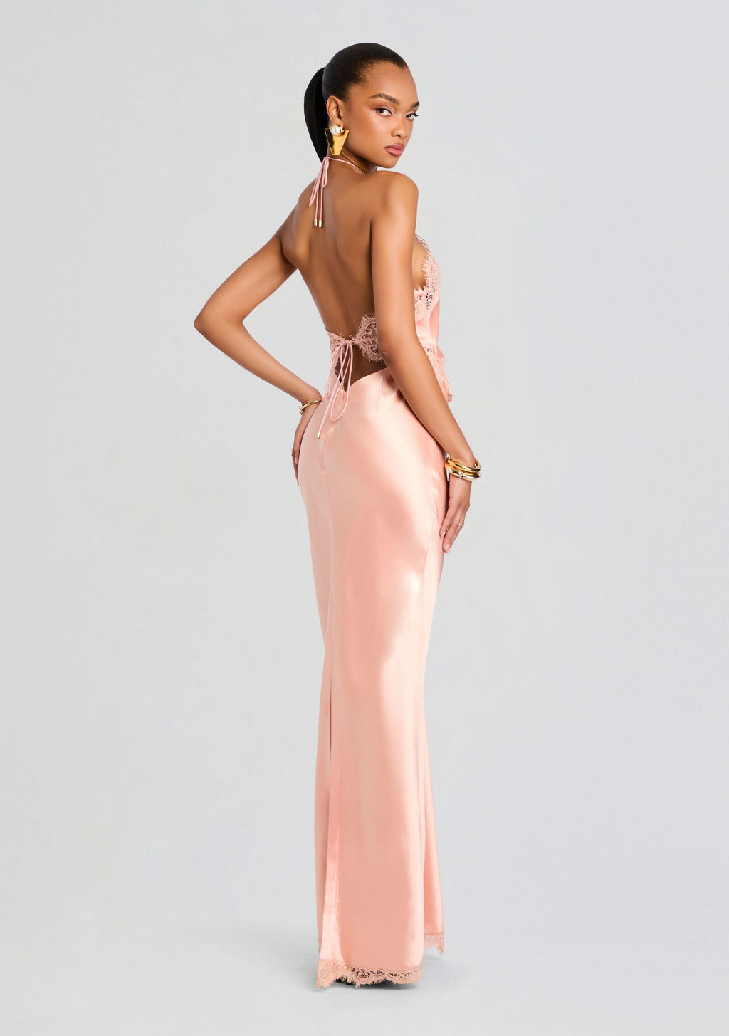 Everly Lace Dress by retrofête in Peche, product image 5