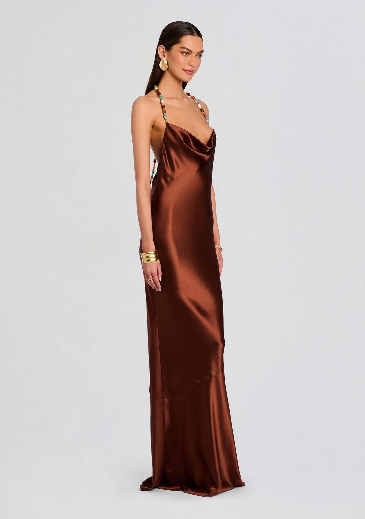 Finley Dress by retrofête in Chestnut, product image 5