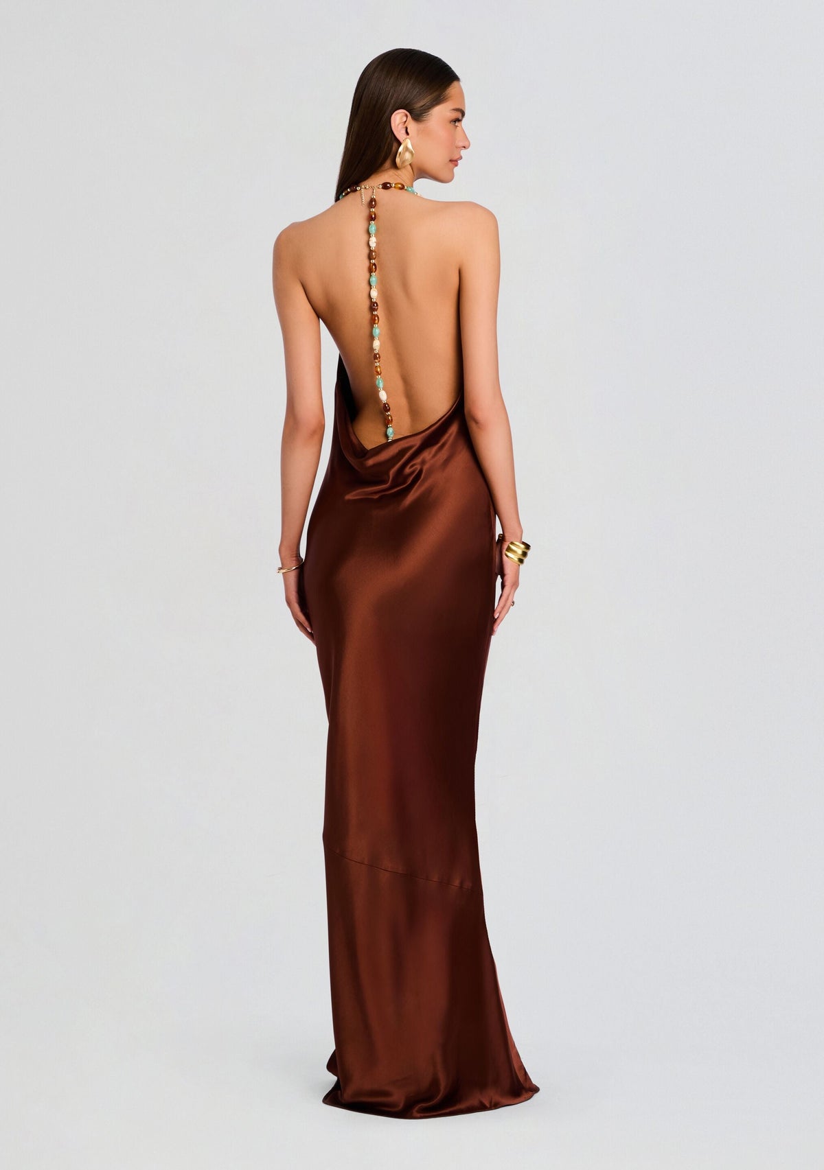 Finley Dress by retrofête in Chestnut, product image 1