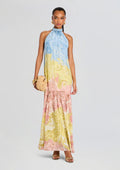 Fiza Halter Long Dress by Hemant & Nandita in Multi, product image 1