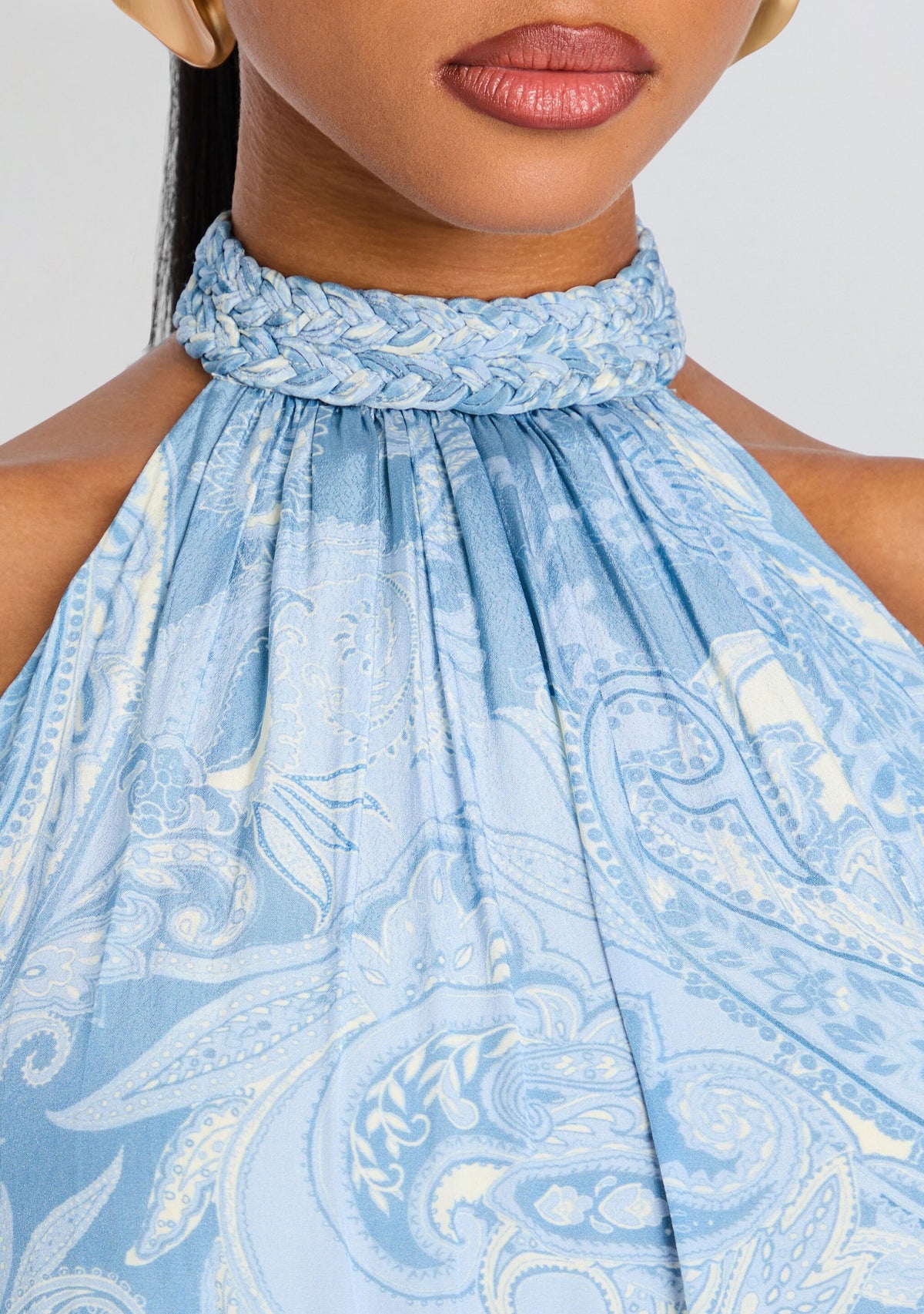 Fiza Halter Long Dress by Hemant & Nandita in Multi, product image 2